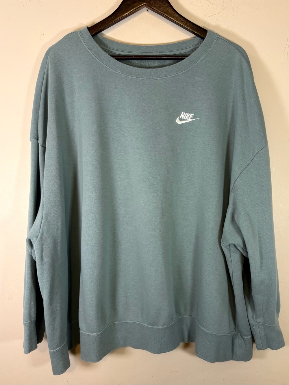 Nike Women's Sportswear Club Fleece Crewneck Sweatshirt Size 3X Mint Green Cozy
